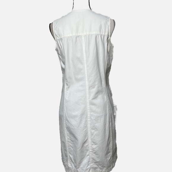 RAFAELLA WHITE DENIM BUTTON FRONT DRESS size 4 - Picture 2 of 8